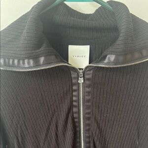 Varley Black Ribbed Top